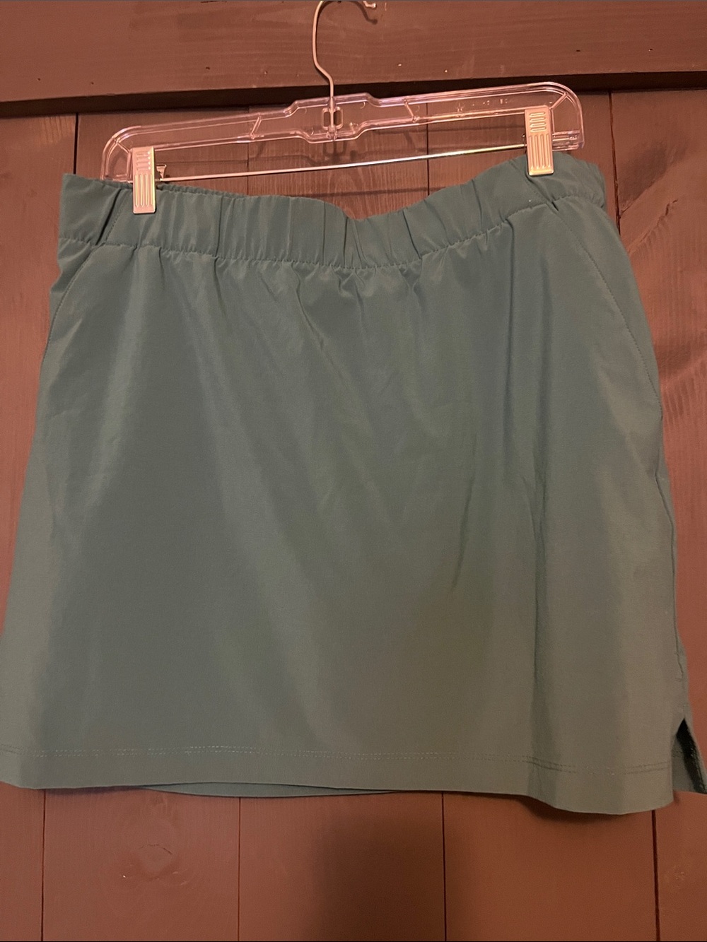 Columbia Teal Elastic Waist Mini Skirt